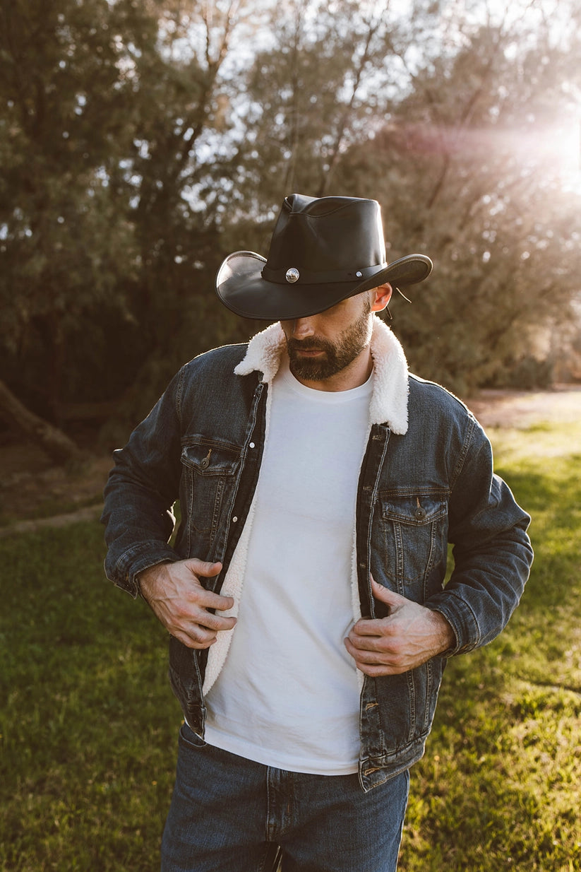 American hat makers Western | American Leather Cowboy Hat