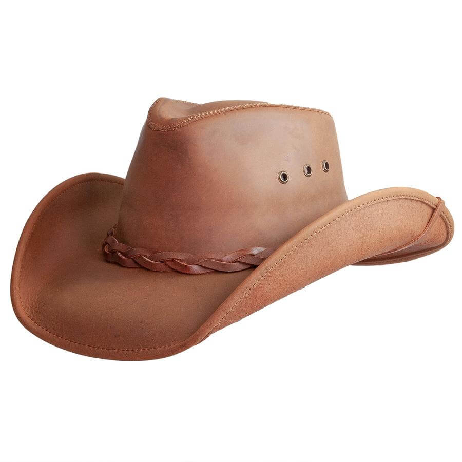 American hat makers Hollywood | Leather Cowboy Hat