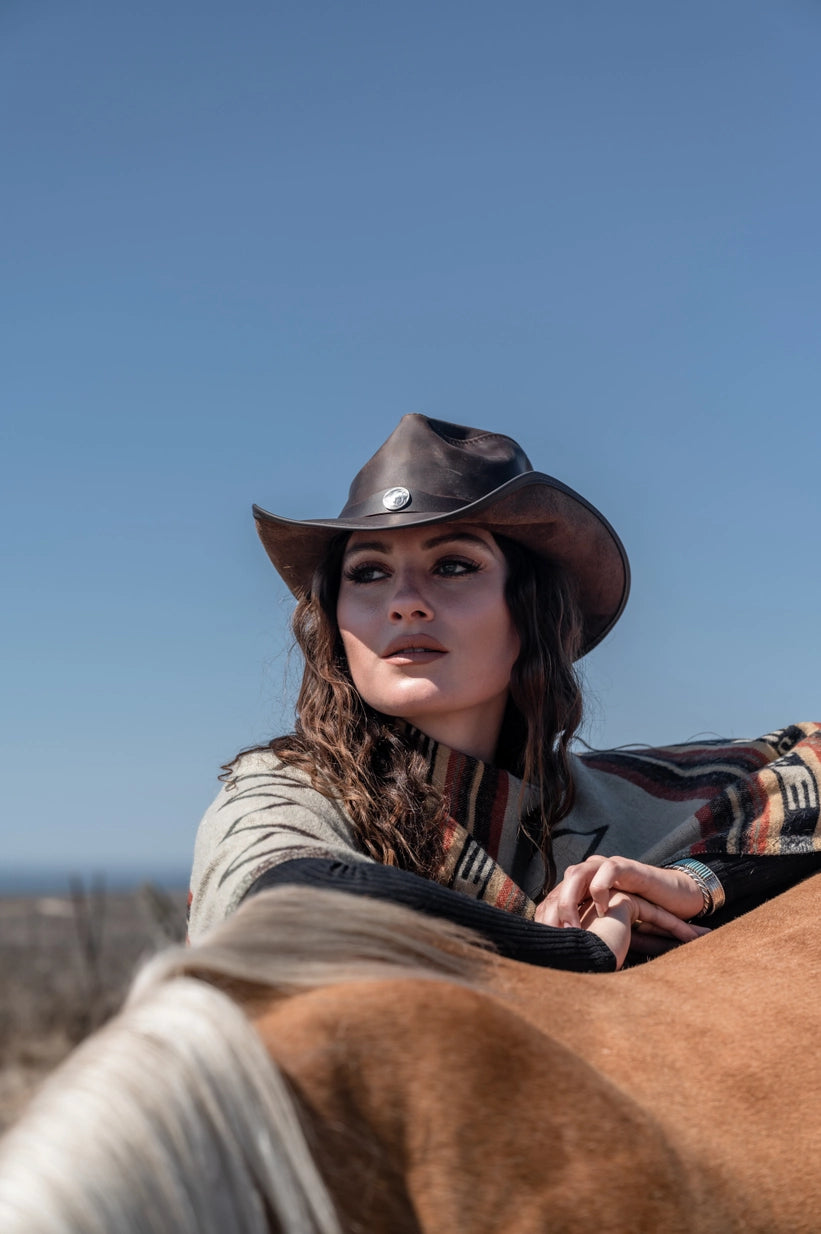 American hat makers Western | American Leather Cowboy Hat