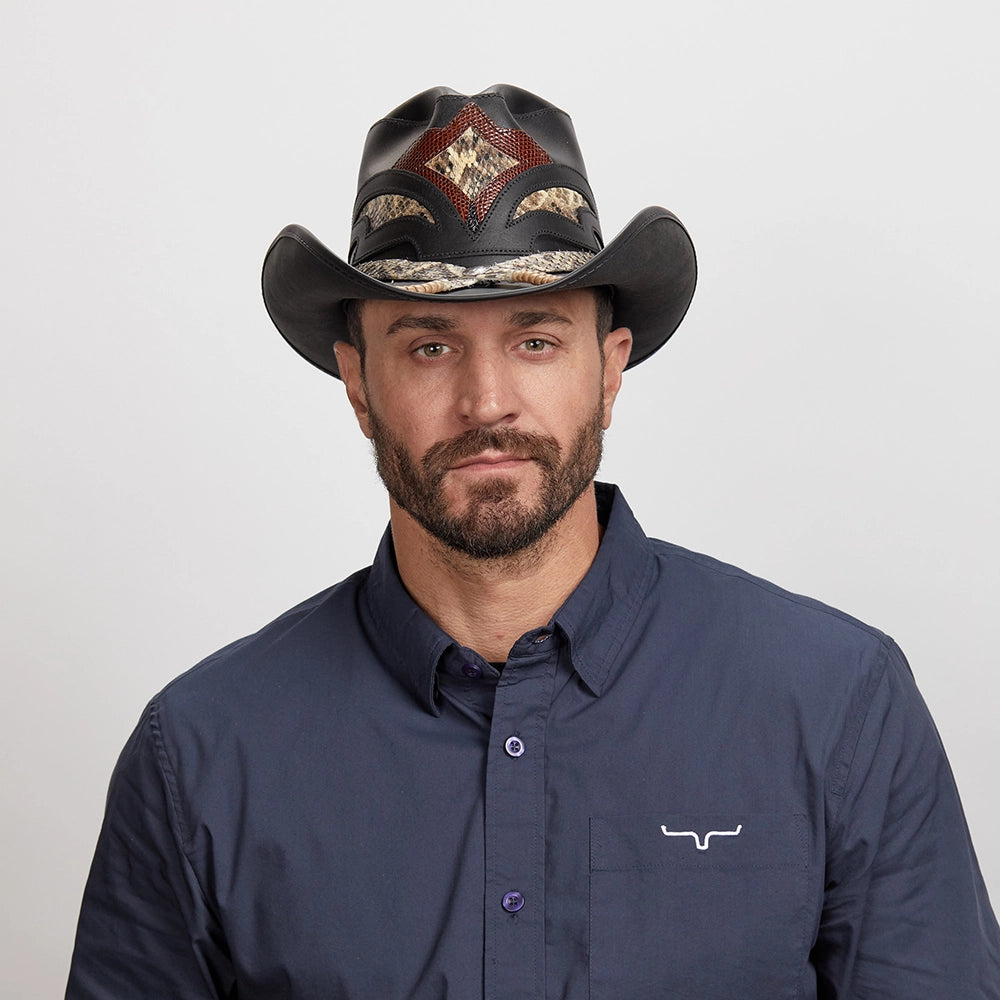 American hat makers Storm | Leather and Rattlesnake Cowboy Hat