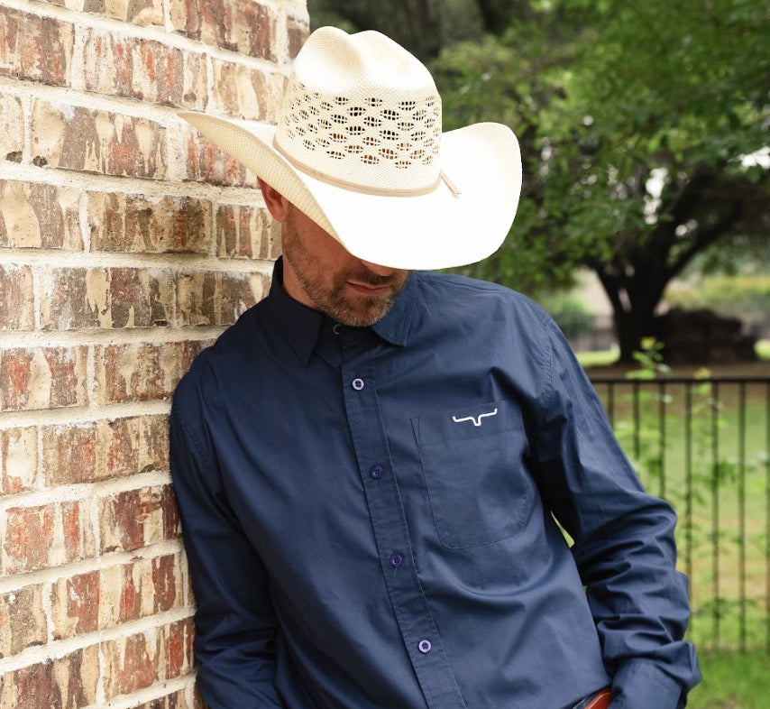 American hat makers Cal |Vented Crown Woven Bangora Straw Cowboy Hat