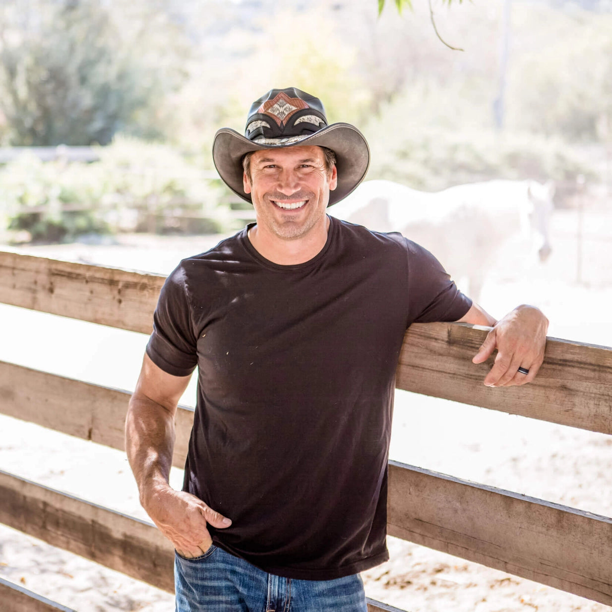 American hat makers Storm | Leather and Rattlesnake Cowboy Hat