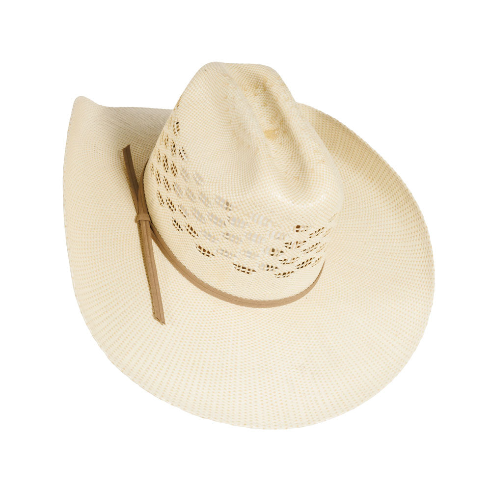 American hat makers Cal |Vented Crown Woven Bangora Straw Cowboy Hat