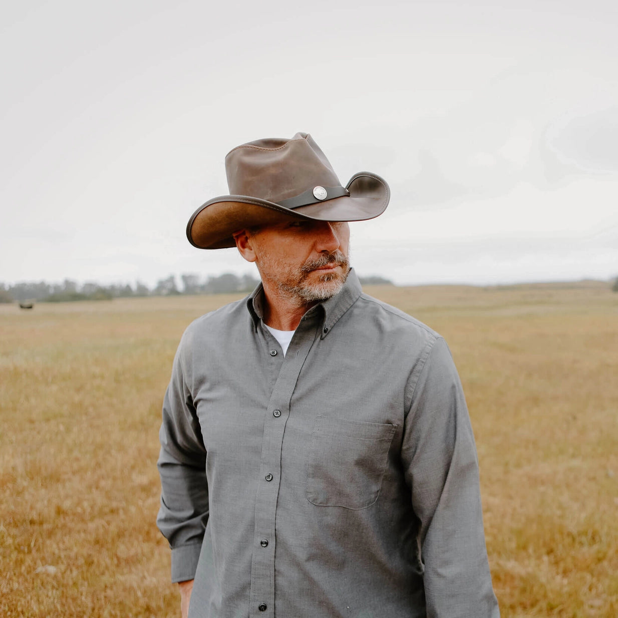 American hat makers Western | American Leather Cowboy Hat