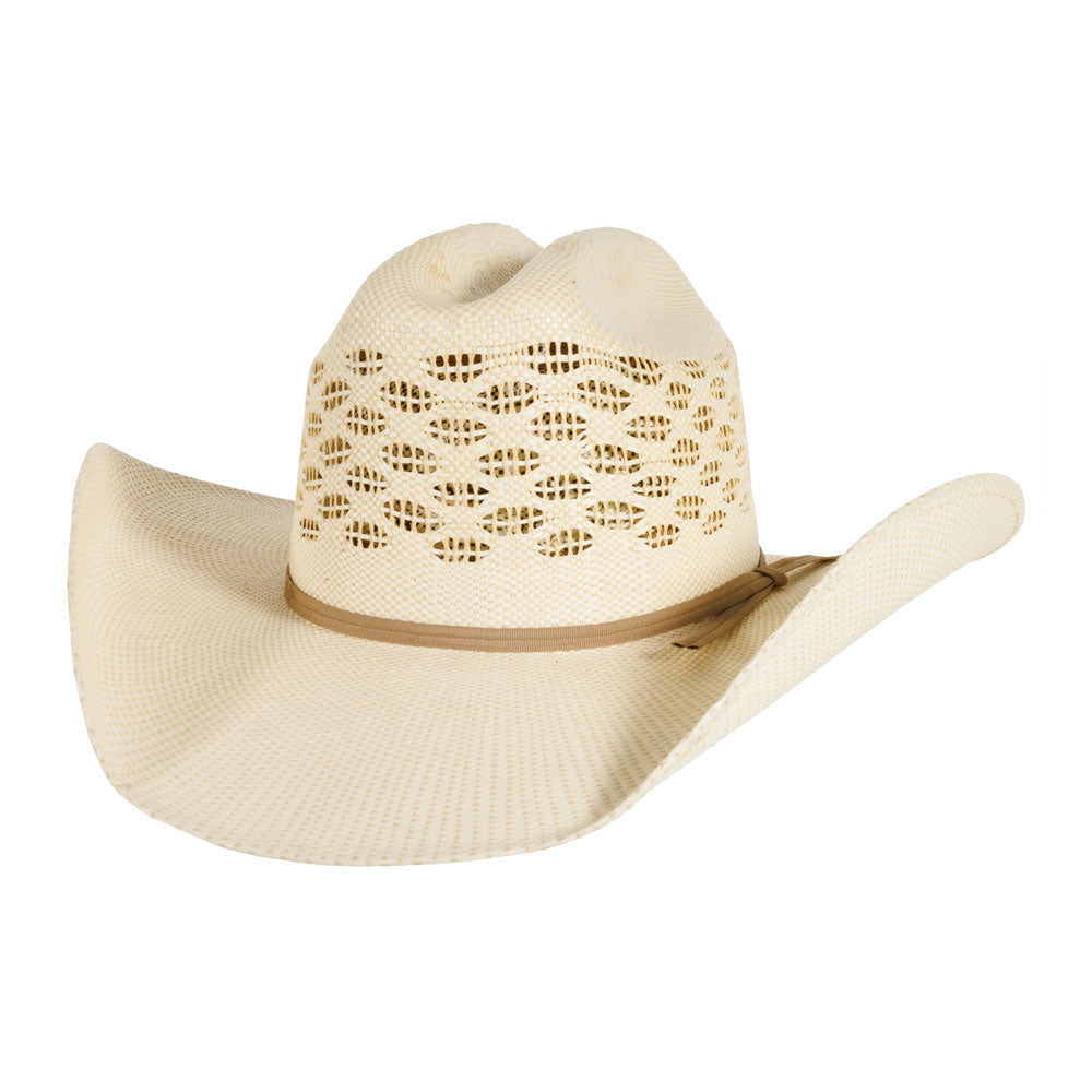 American hat makers Cal |Vented Crown Woven Bangora Straw Cowboy Hat