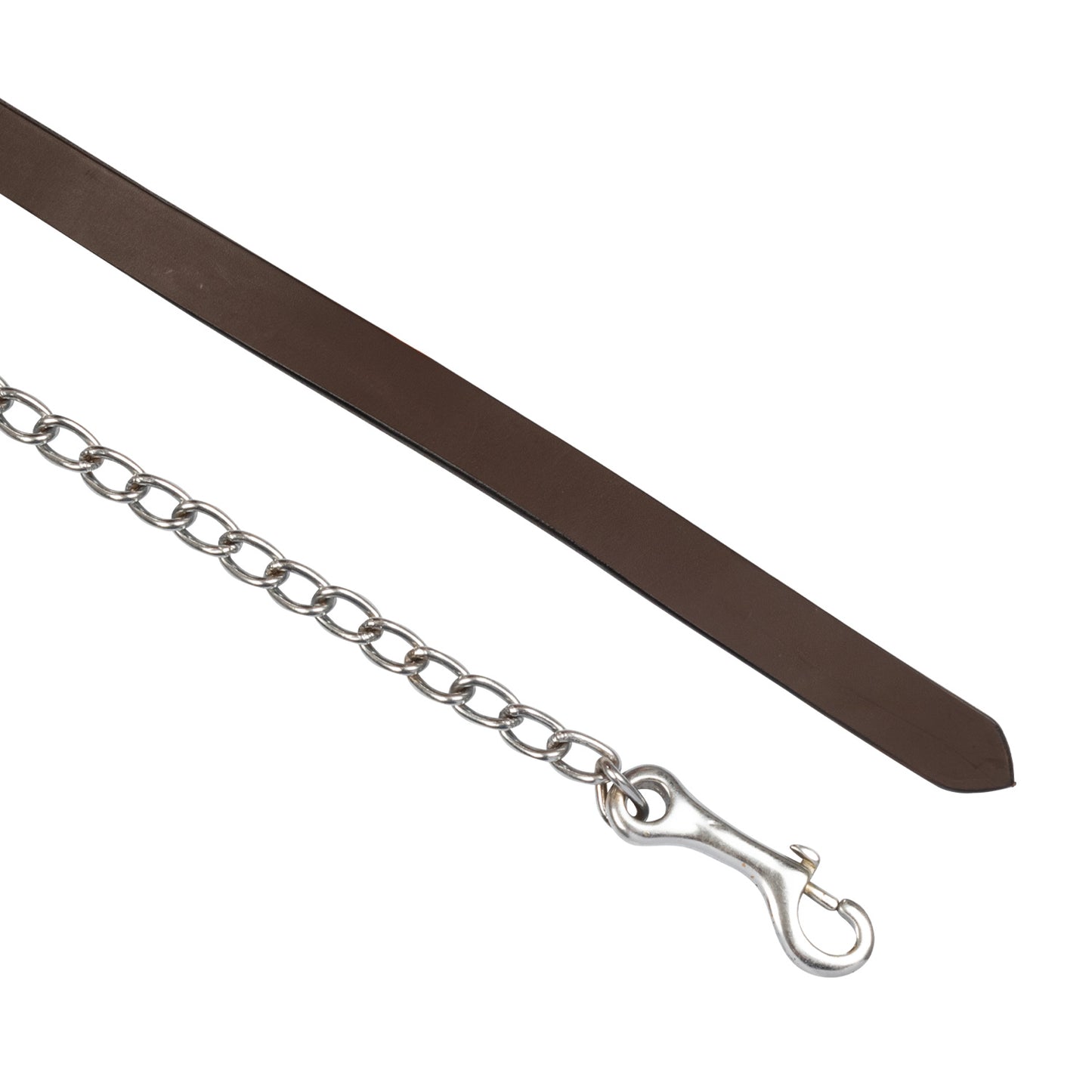 Pool's leather lead with chain PL6190
