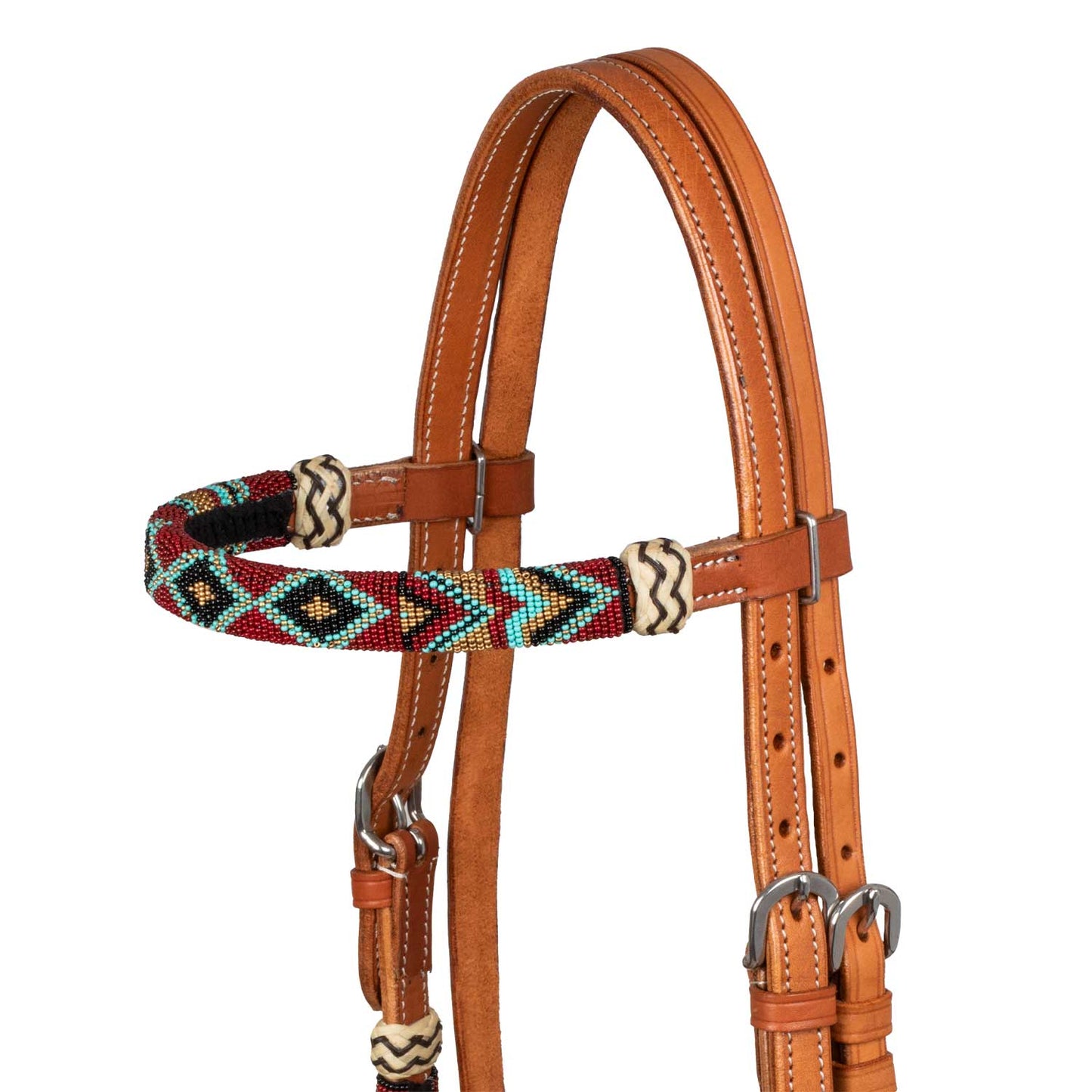 Pool's burgundy pearls set with horsehair mecate  reins PLH 1017