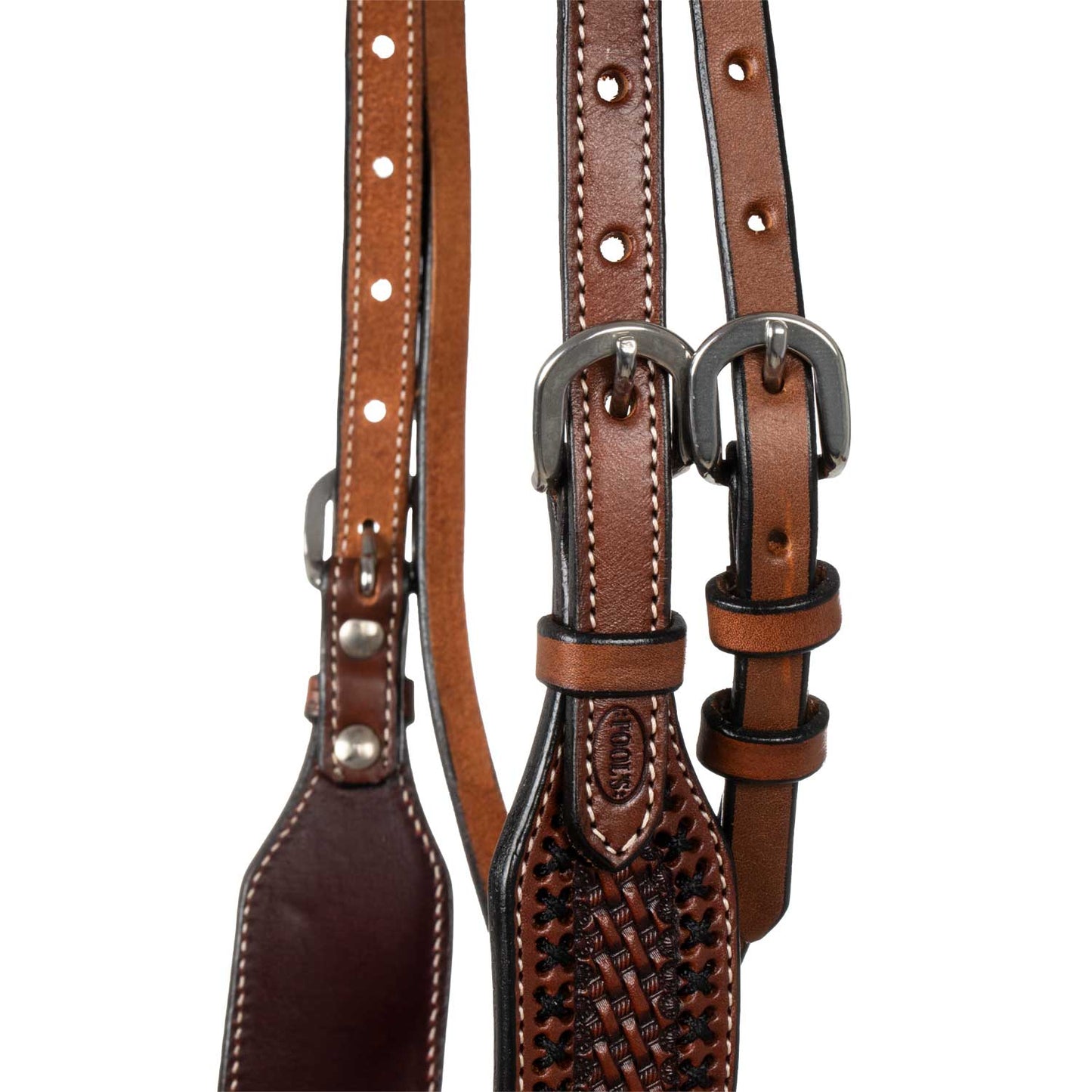 Pool's futurity western bridle with braided browband PLH01021