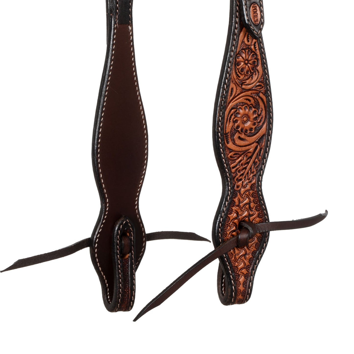 Pool's one ear western bridle floral tooling PLH01031