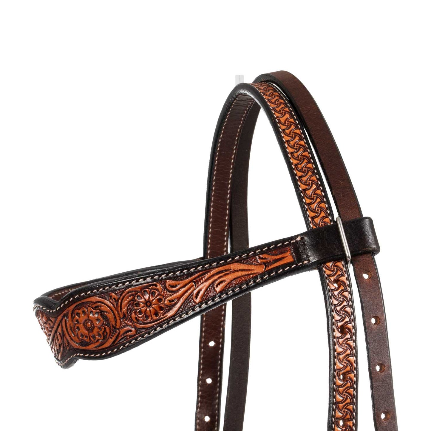 Pool's western headstall flower tooling PLH01032
