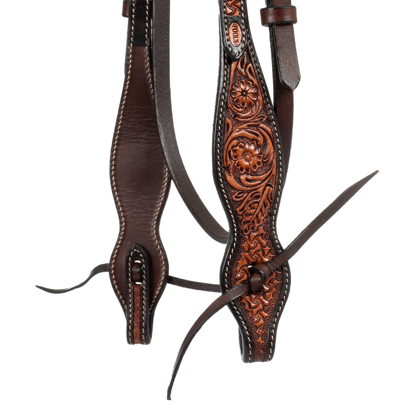 Pool's western headstall flower tooling PLH01032