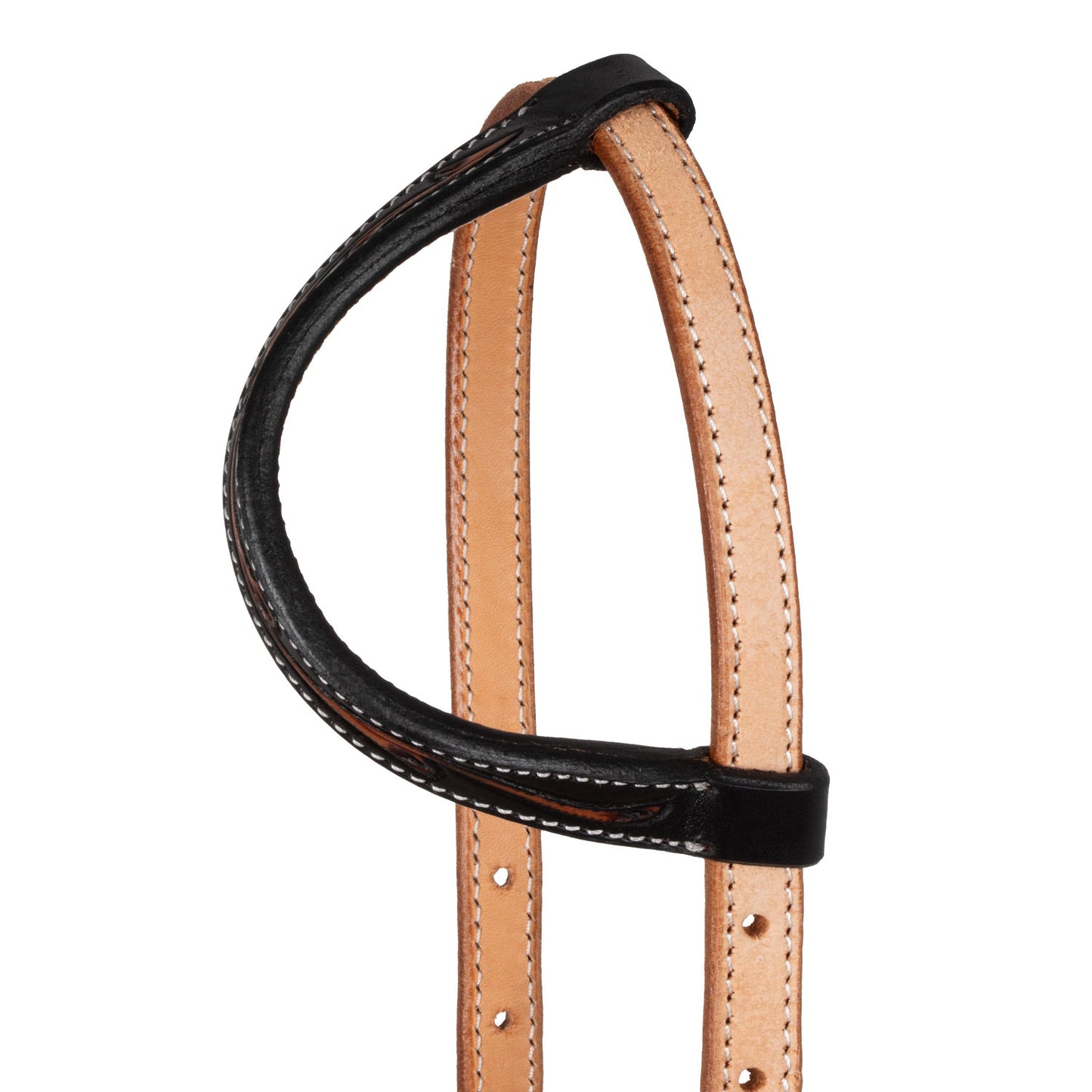 Pool's one ear western bridle dark floral tooling PLH01035