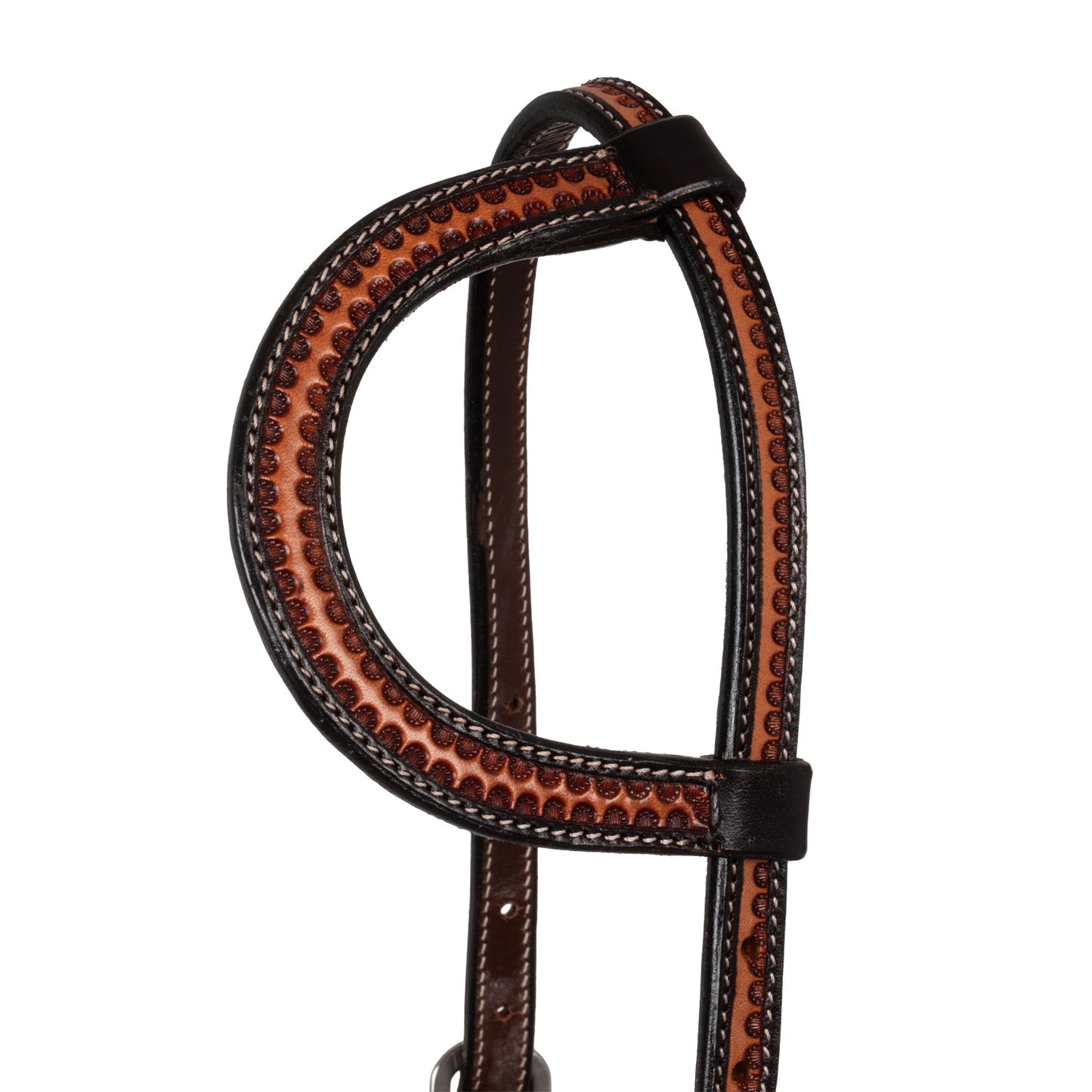 Pool's one ear western bridle snake tooling PLH01039