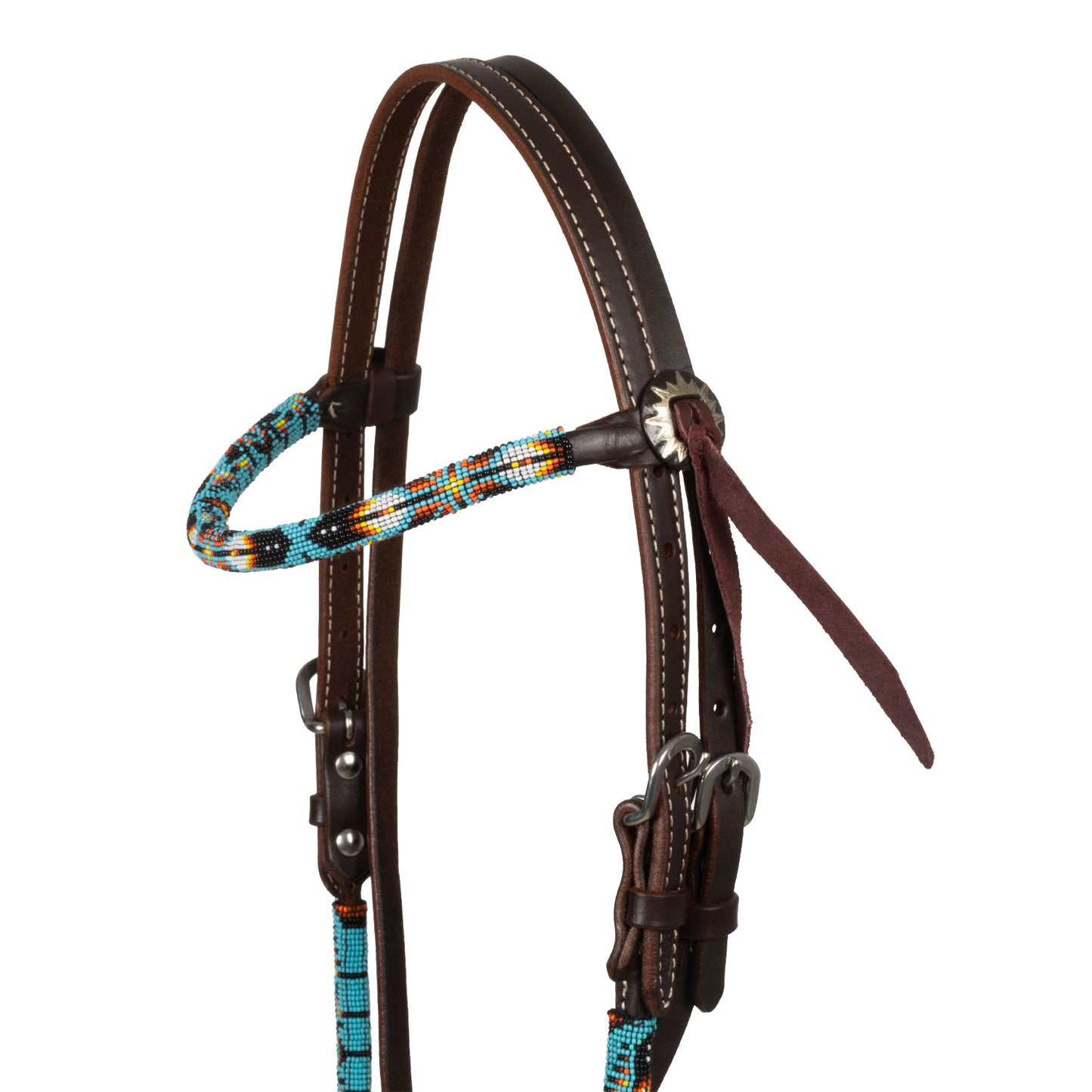 Pool's navajo sky beaded oiled western bridle PLH01043