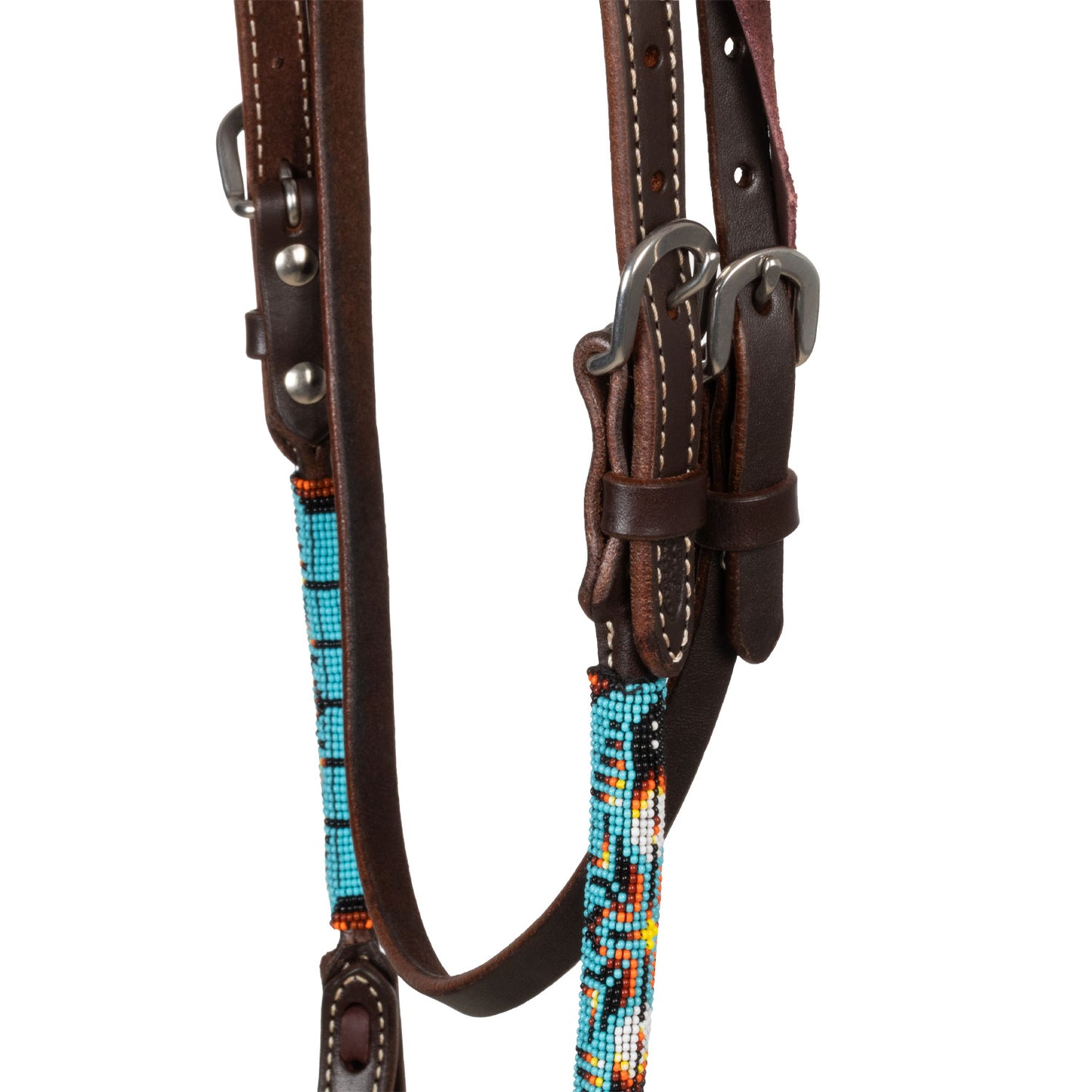 Pool's navajo sky beaded oiled western bridle PLH01043