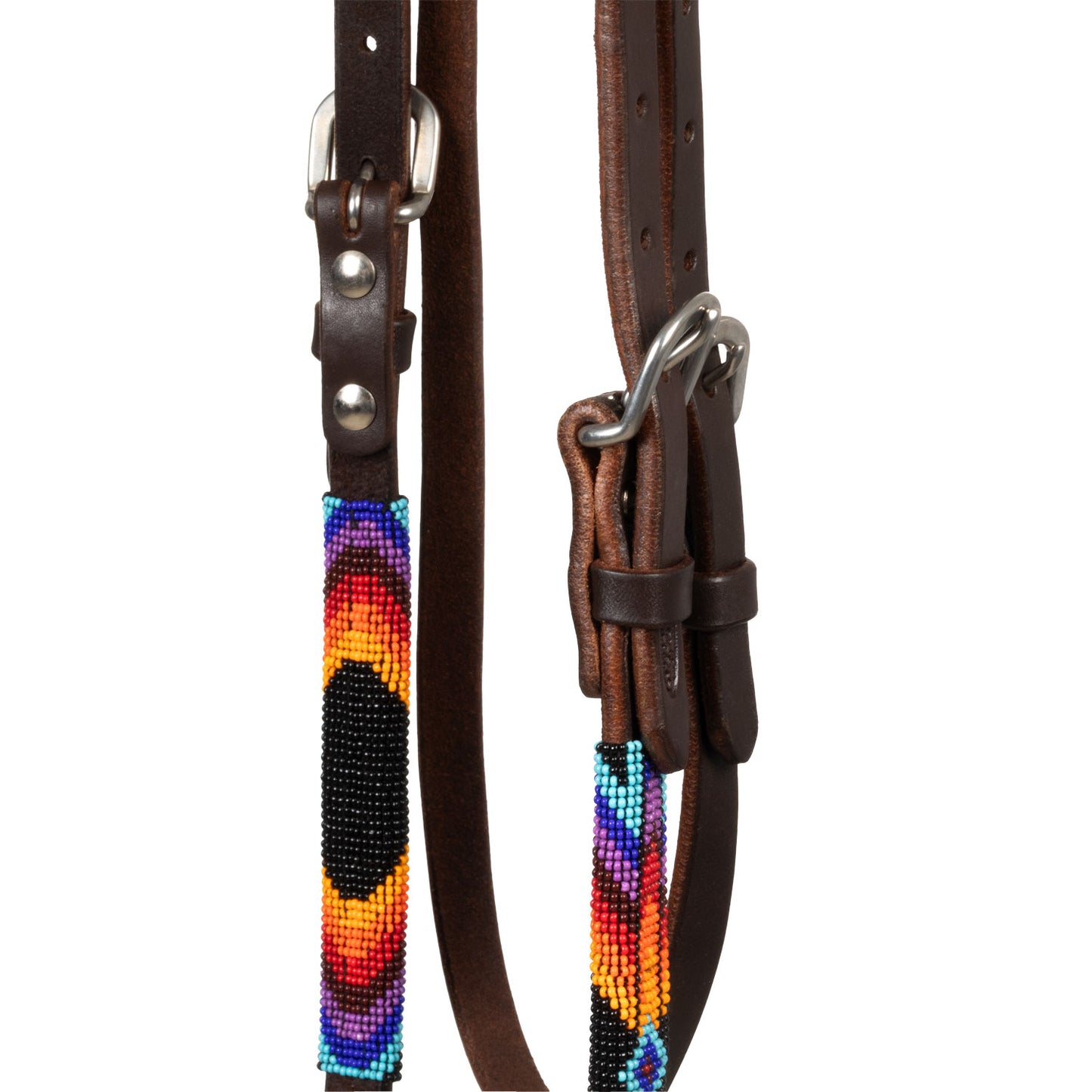 Pool's serape beaded oiled western bridle PLH01045