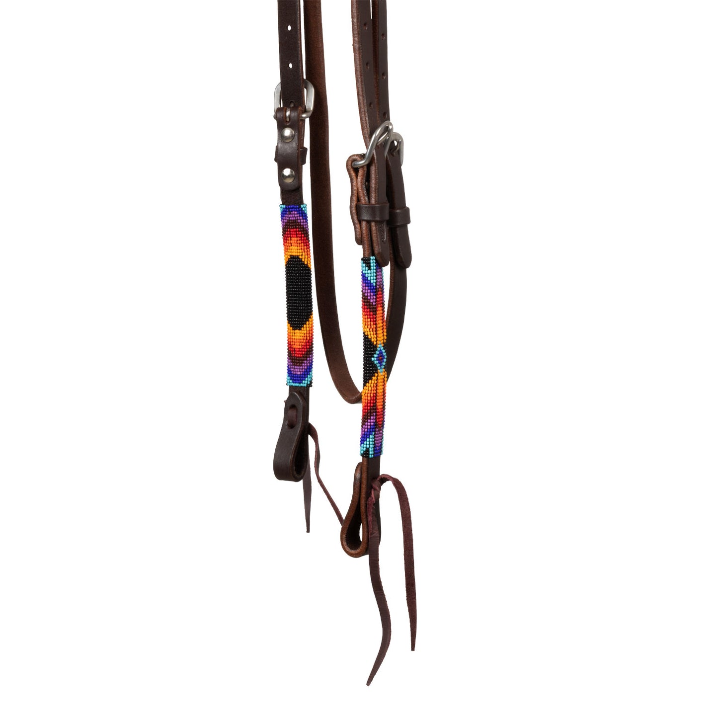 Pool's serape beaded oiled western bridle PLH01045
