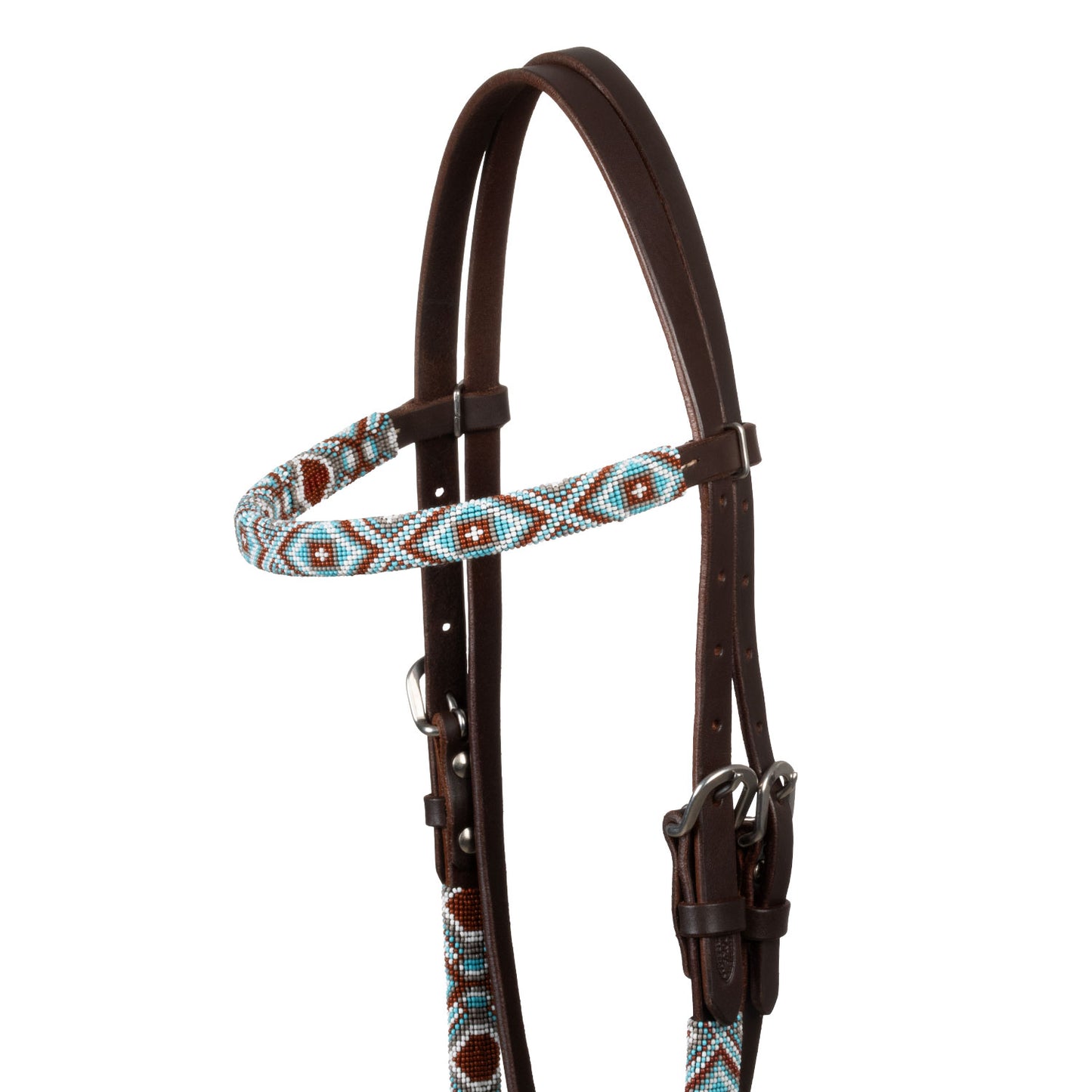 Pool's diamonds beaded oiled western bridle PLH01047