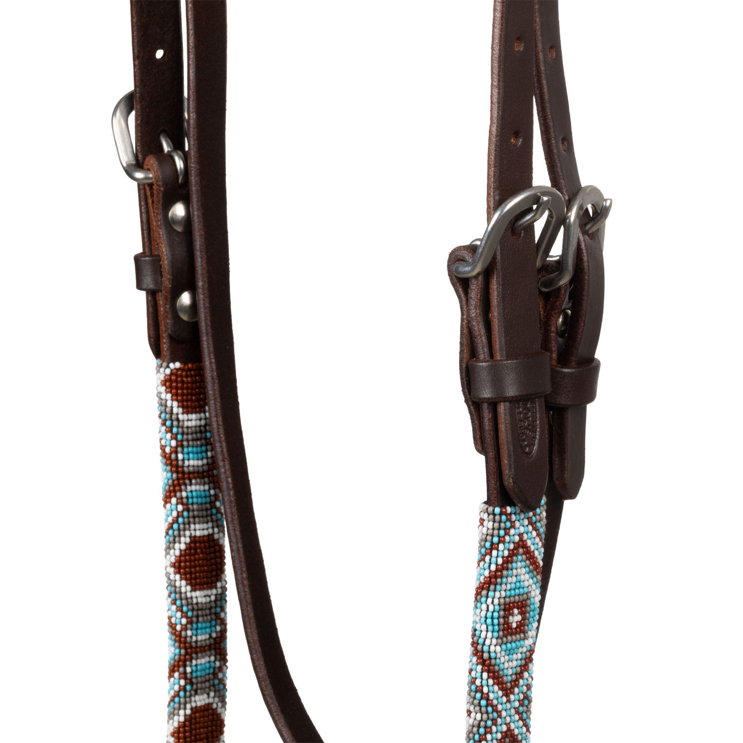 Pool's diamonds beaded oiled western bridle PLH01047