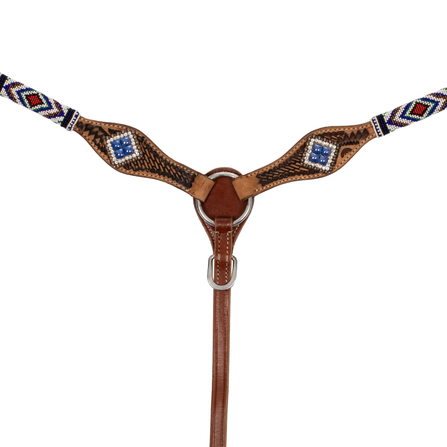 Pool's breastcollar with blue diamond decorations PLH02004