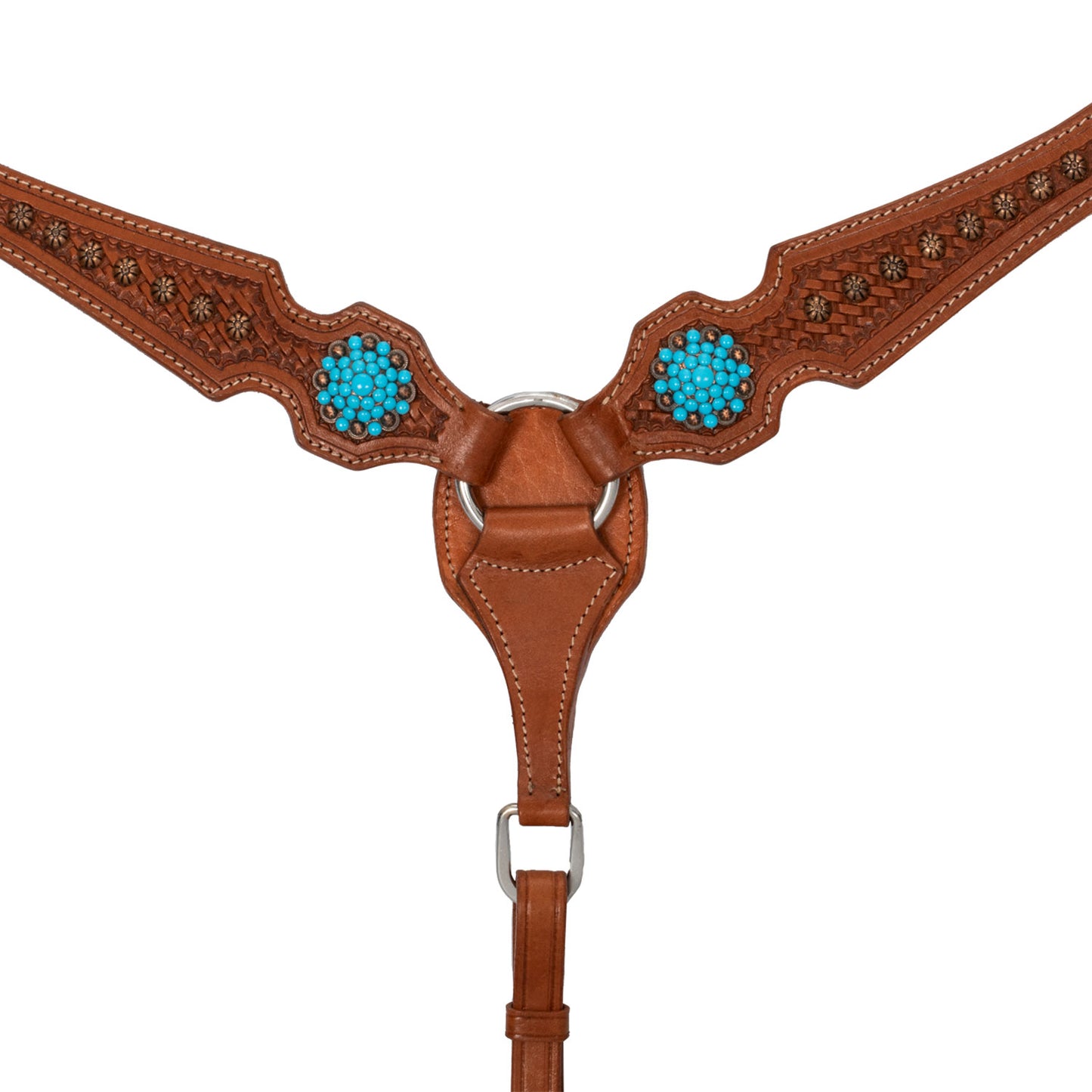 Pool's breastcollar with blue stones PLH02006