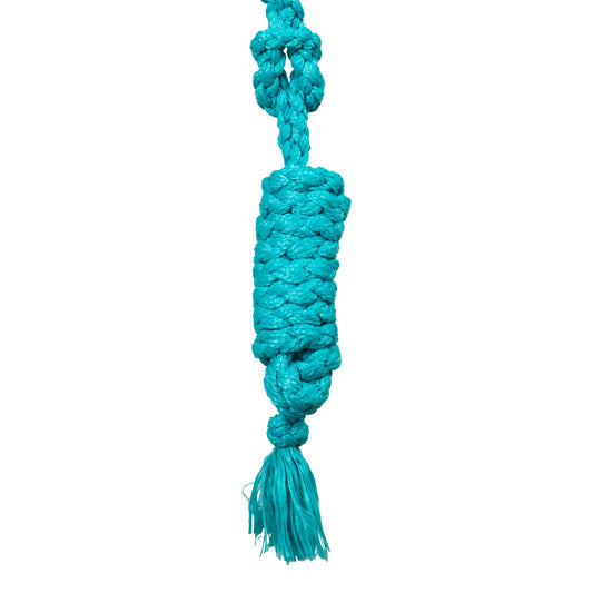 Pool's rope halter with  hand worked leather insert PLH03004