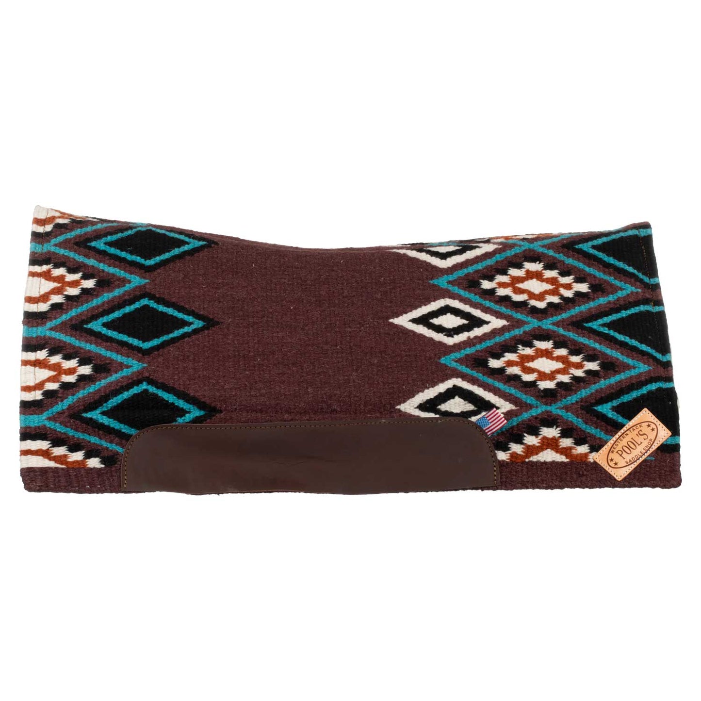 Pool's contoured western saddle pad with wool padding PLH09001
