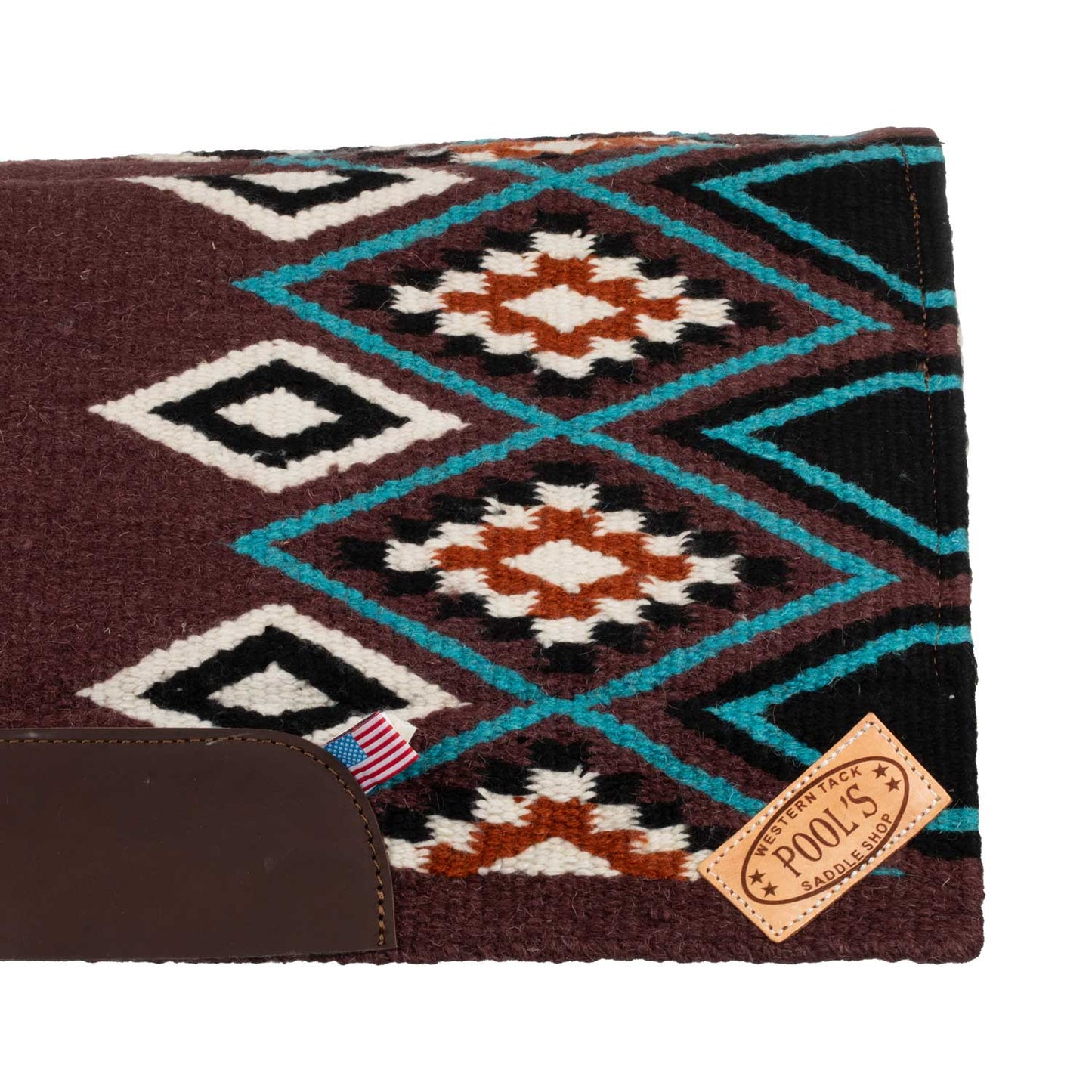 Pool's contoured western saddle pad with wool padding PLH09001