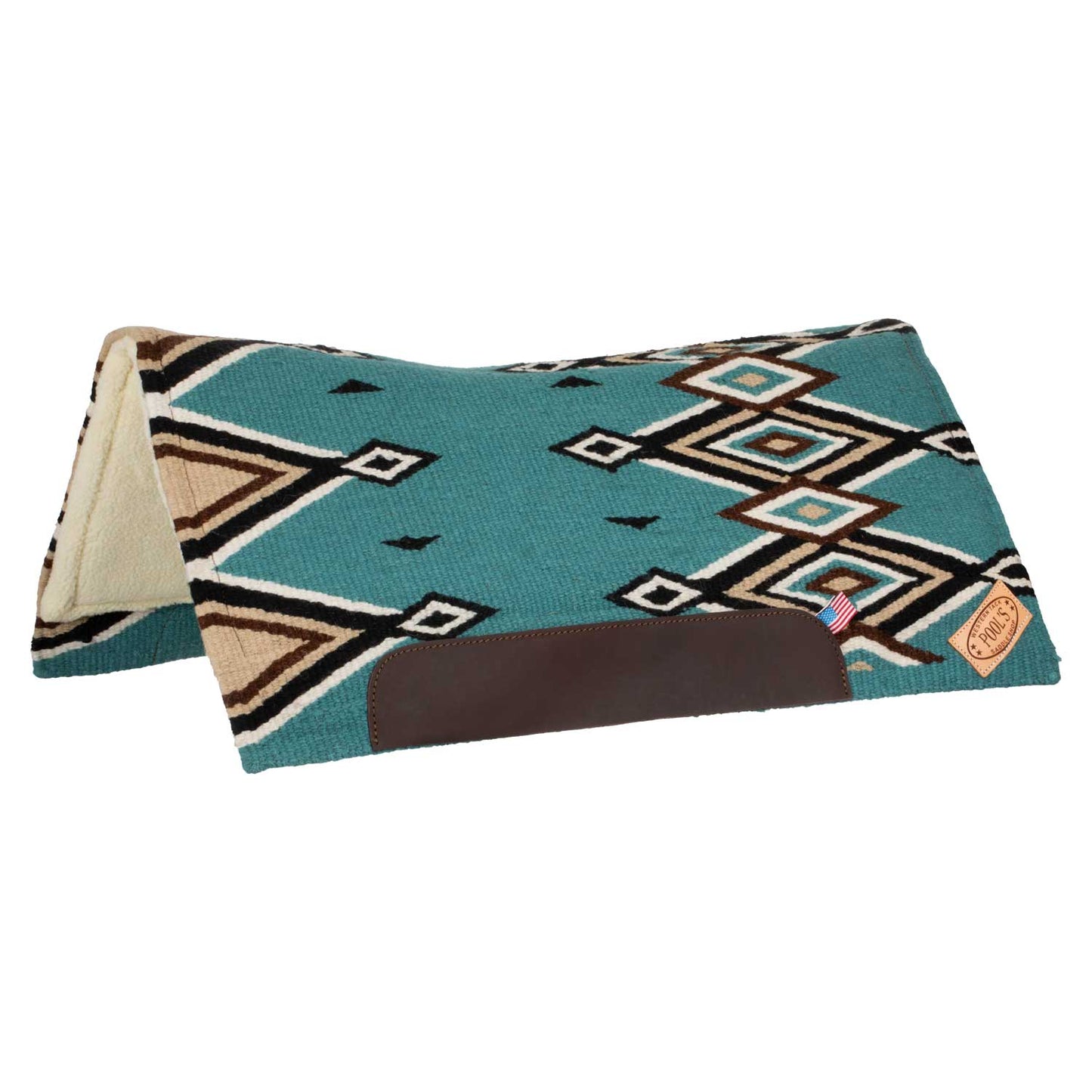 Pool's contoured western saddle pad with wool padding PLH09001