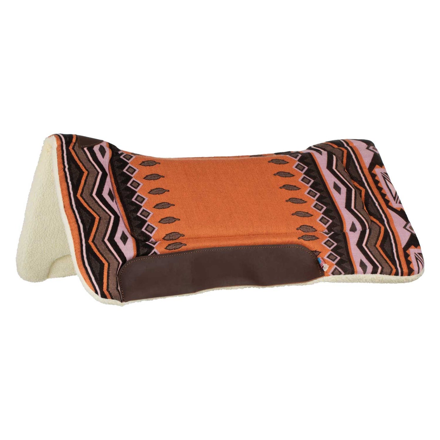 Pool's western saddle pad with leather inserts and synthetic wool padding PLH09006