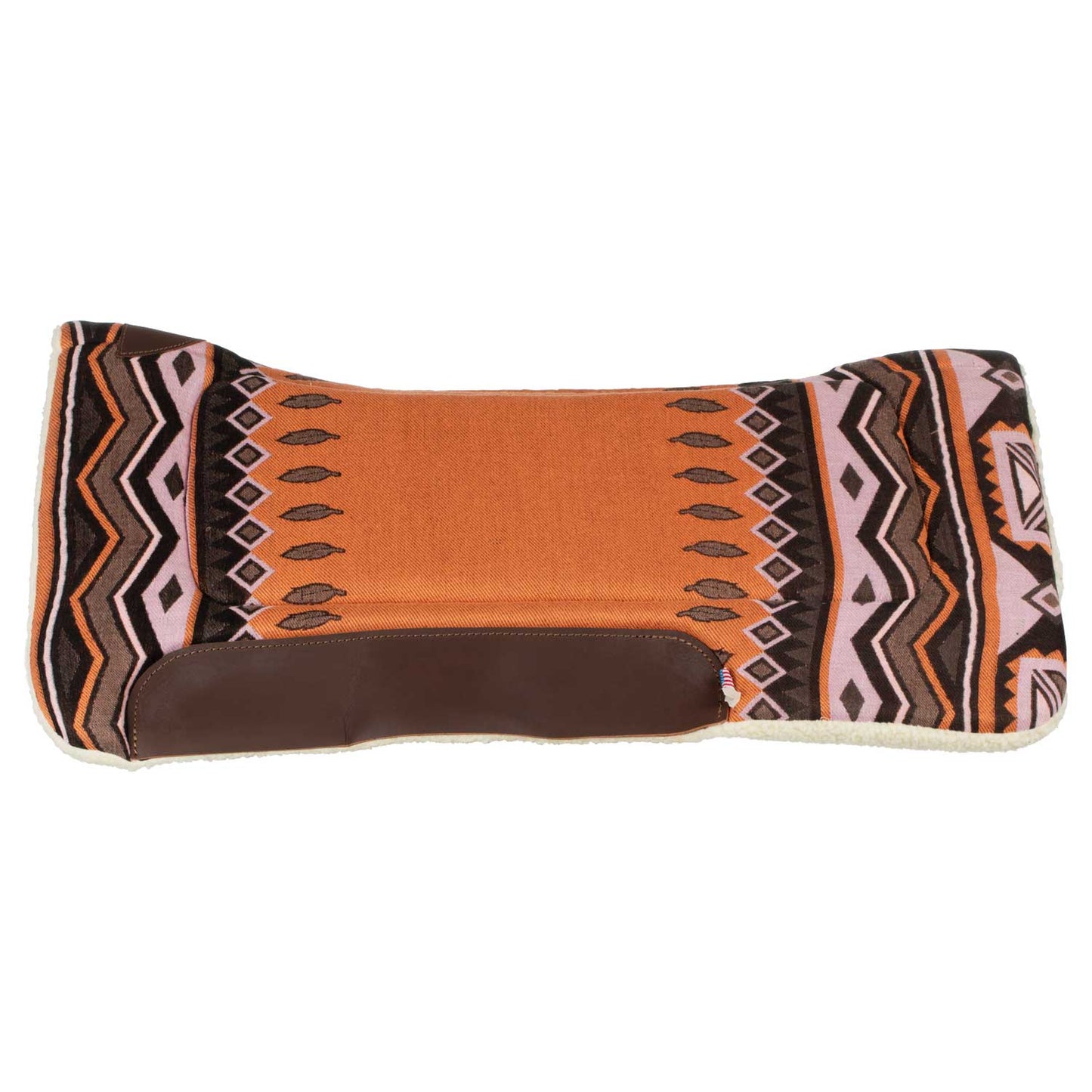 Pool's western saddle pad with leather inserts and synthetic wool padding PLH09006