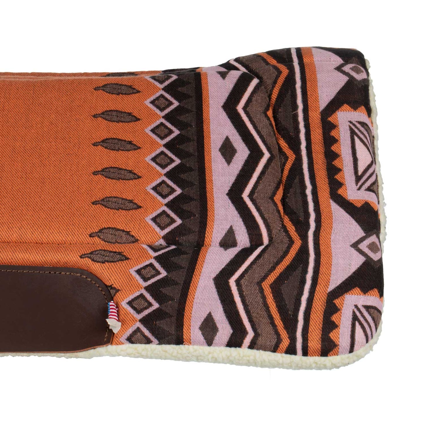 Pool's western saddle pad with leather inserts and synthetic wool padding PLH09006