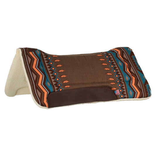 Pool's western saddle pad with leather inserts and synthetic wool padding PLH09006