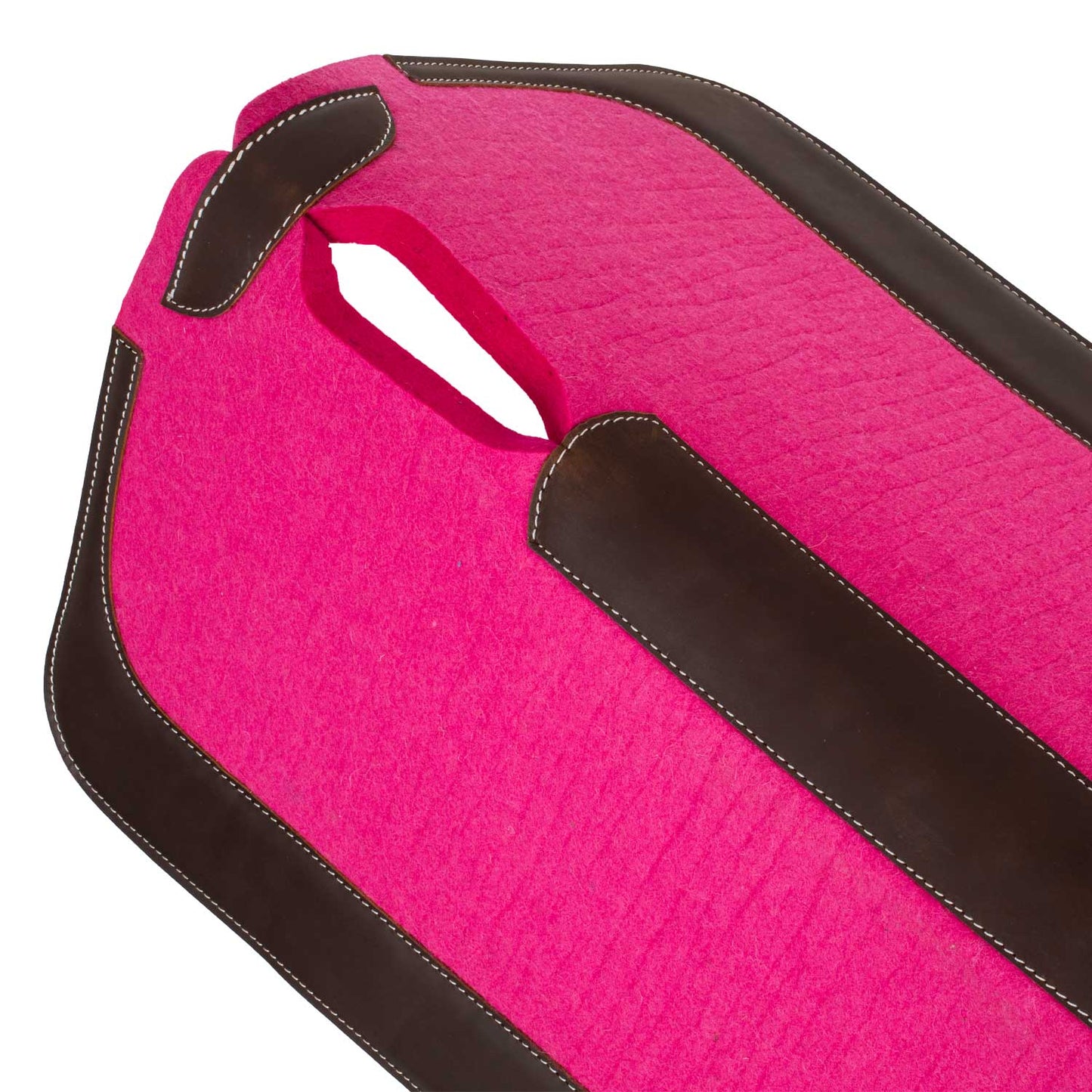 Pool's western felt saddle pad with leather inserts PLH09015
