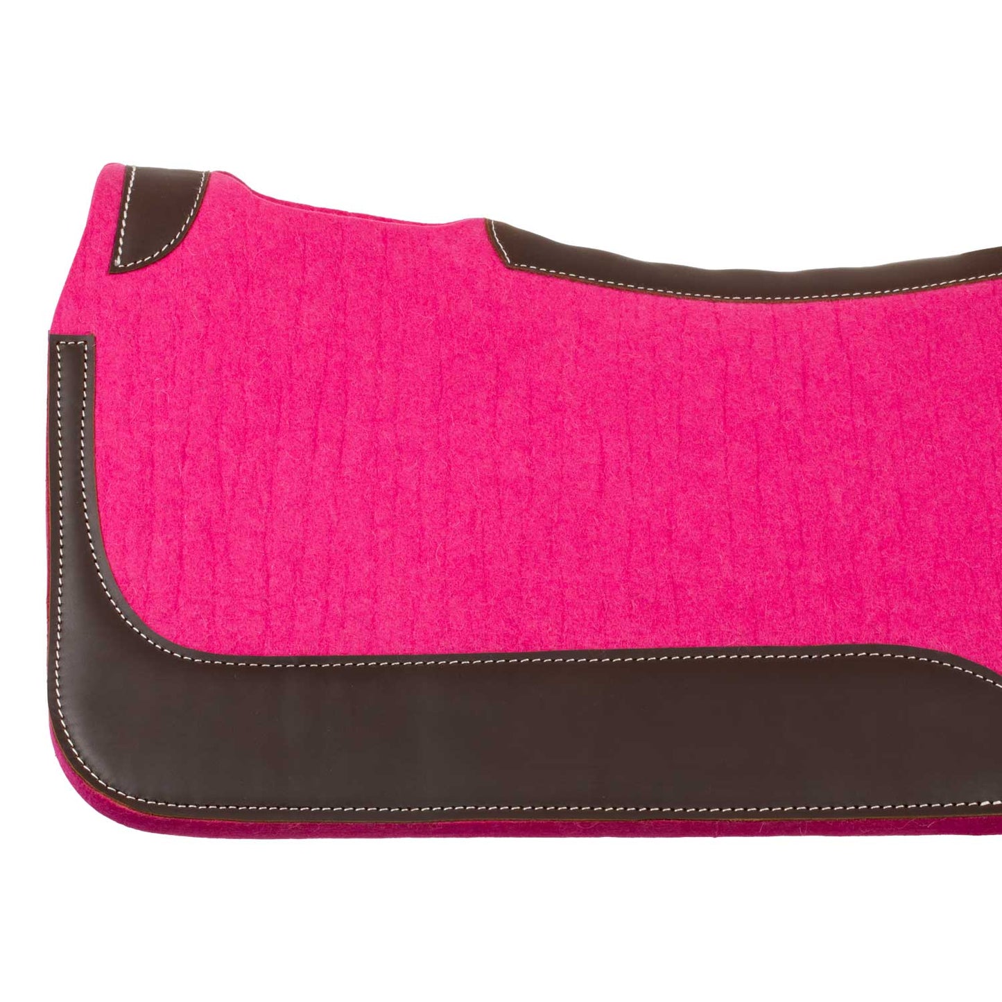 Pool's western felt saddle pad with leather inserts PLH09015
