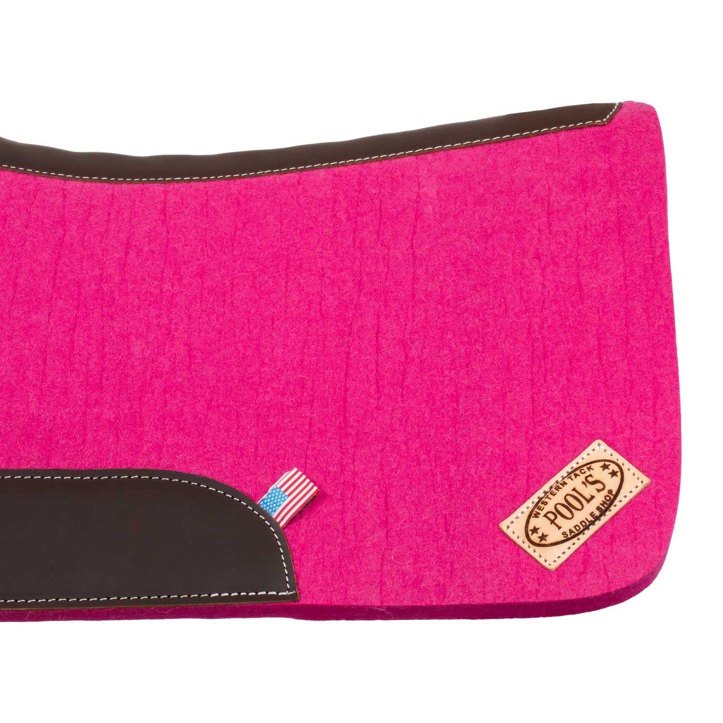 Pool's western felt saddle pad with leather inserts PLH09015