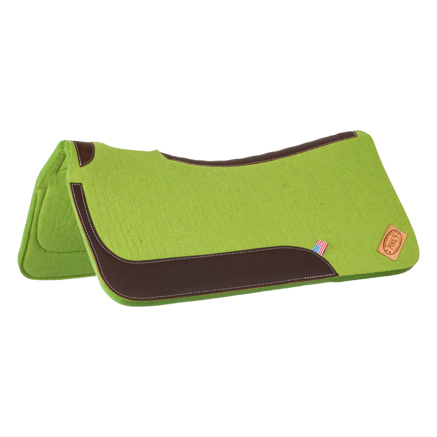 Pool's western felt saddle pad with leather inserts PLH09015