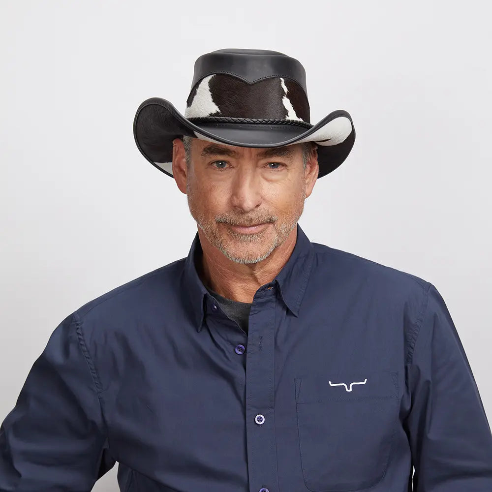 American hat makers Pinto | Leather Cowboy Hat with Calf Accents