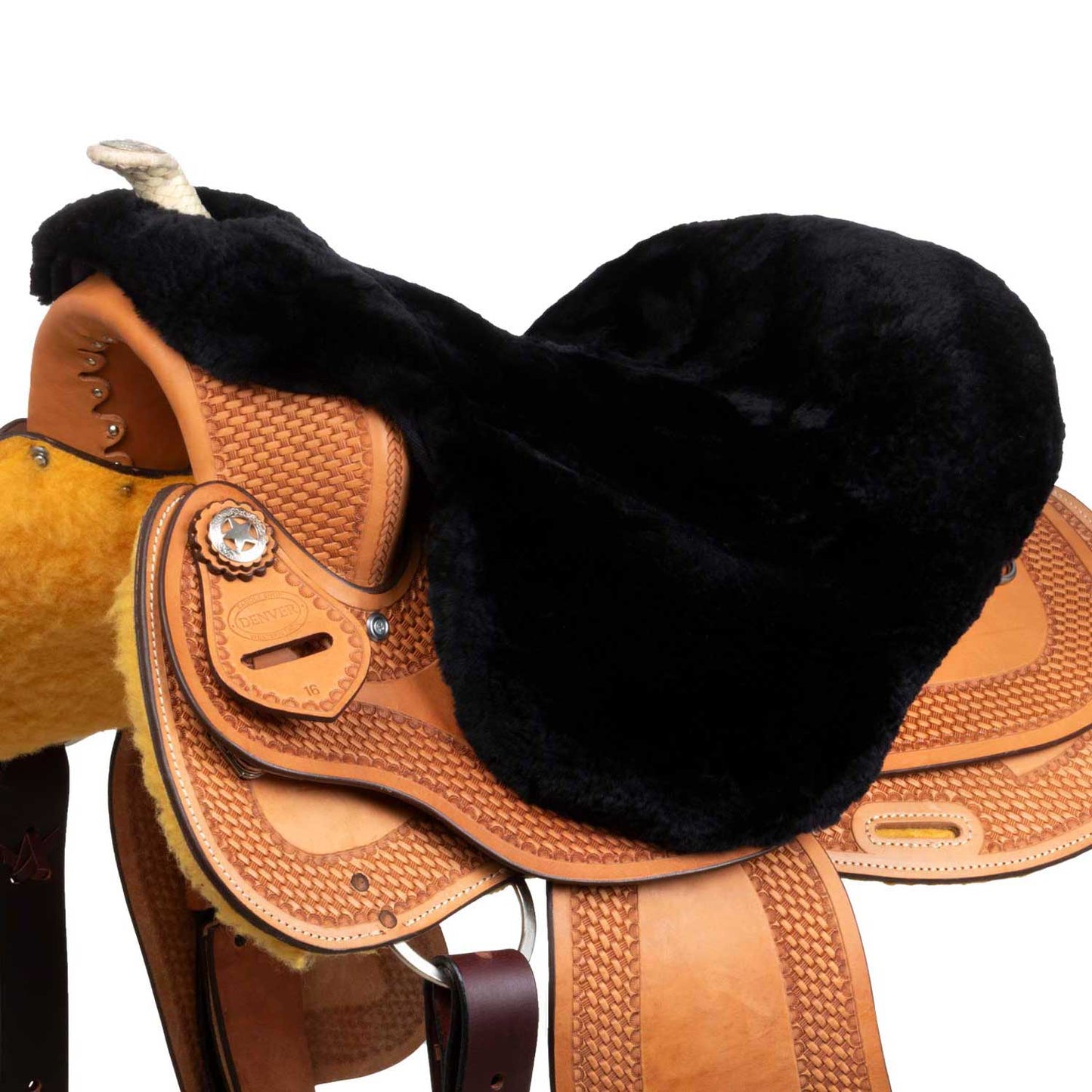 Pool's western saddle sheep skin seat coverSE00602