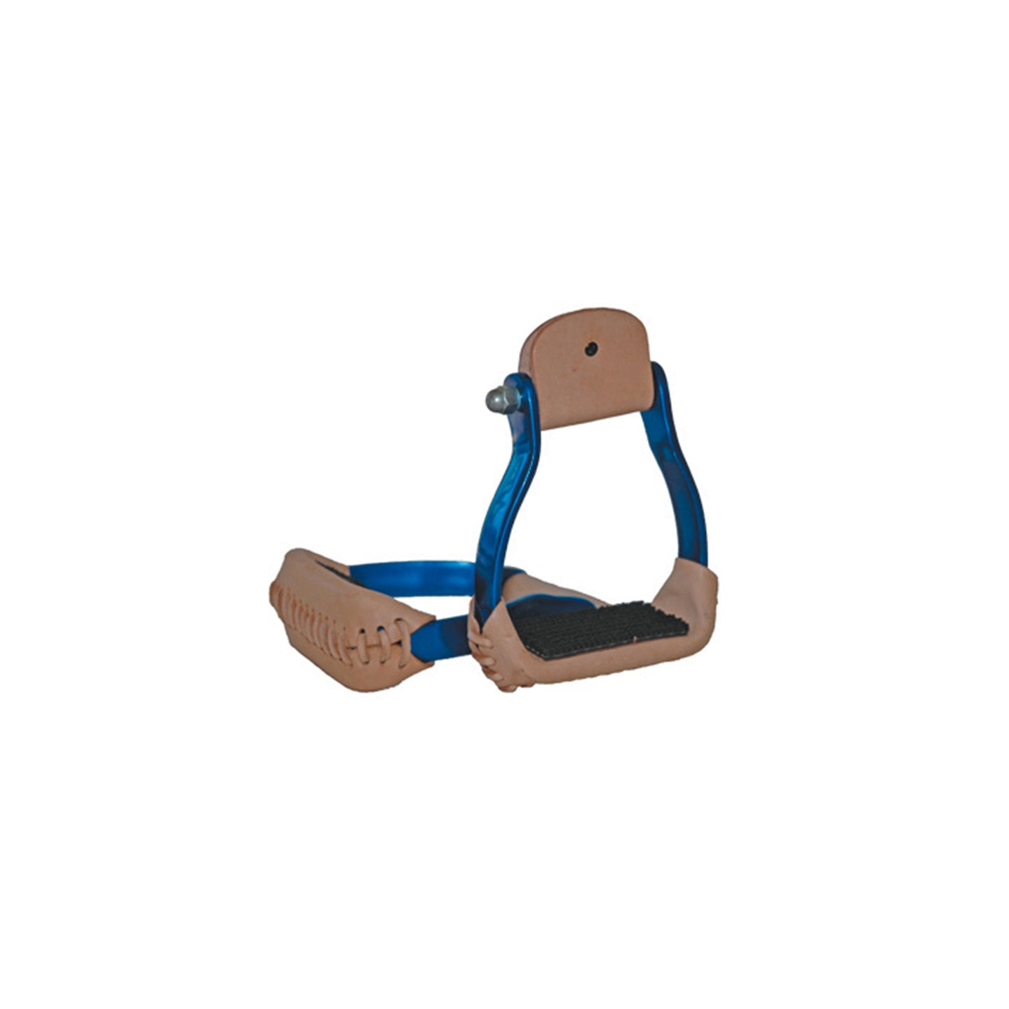 Pool's colored aluminium barrel western stirrups with antislip footboard VA00331