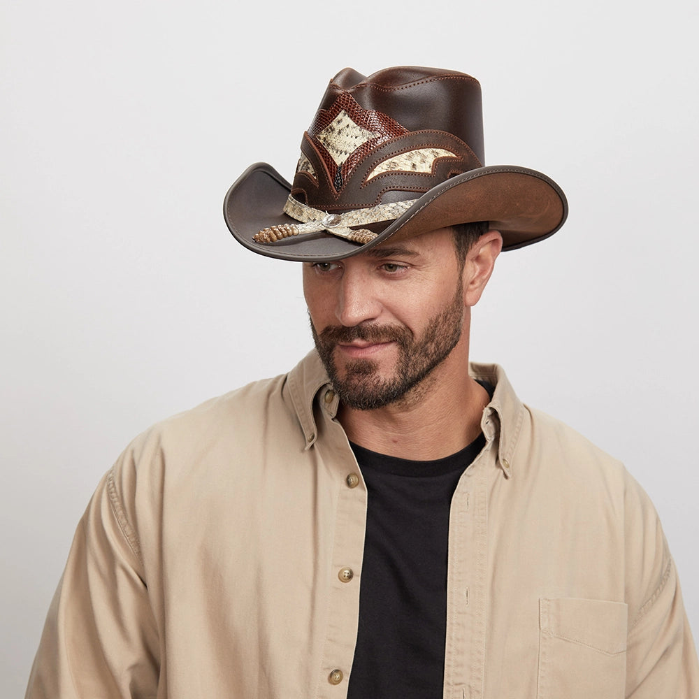 American hat makers Storm | Leather and Rattlesnake Cowboy Hat
