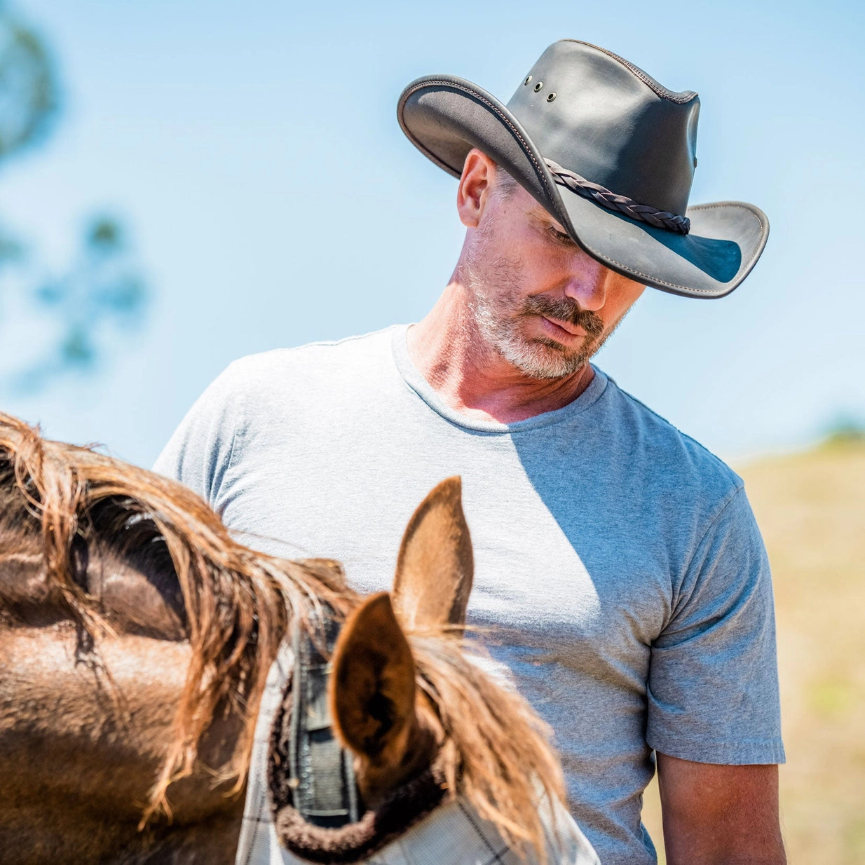 American hat makers Hollywood | Leather Cowboy Hat