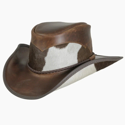 American hat makers Pinto | Leather Cowboy Hat with Calf Accents